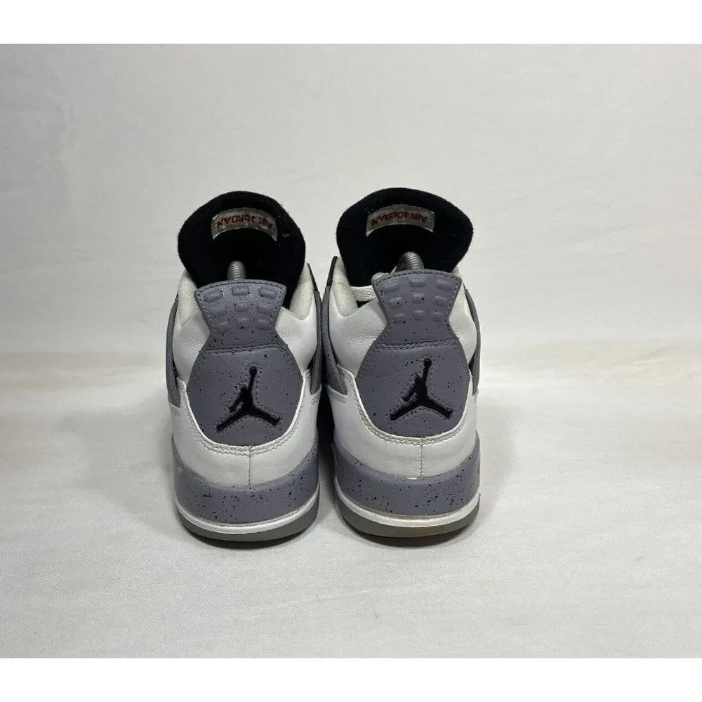 Nike Air Jordan Retro 4 White Cement‎ GS 2012 408452-103 Size 6.5y Preowned